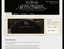 Tablet Screenshot of oriordanmonumental.ie